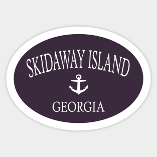 Skidaway Island Georgia Sea Islands Anchor Brown Sticker